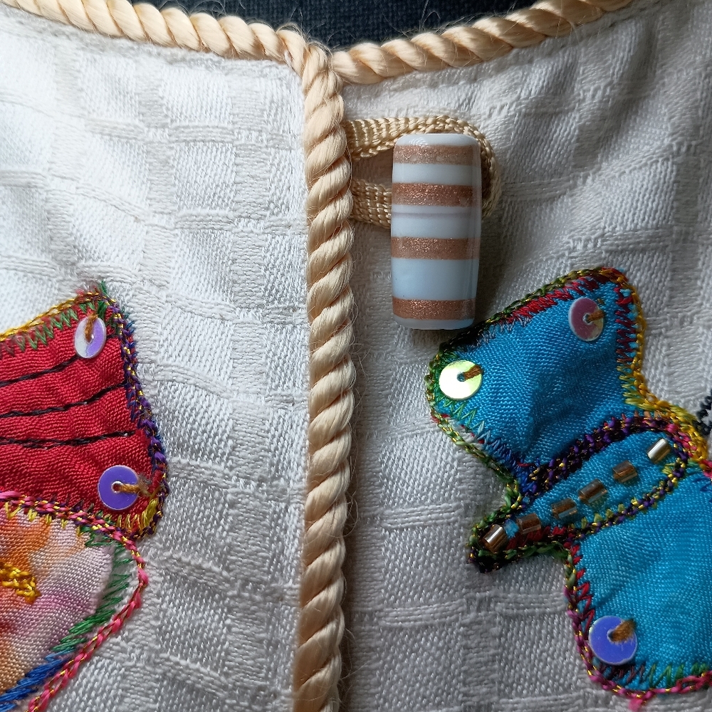Indigo Moon Sequin Butterfly Art Jacket – 1X - Picture 12 of 12